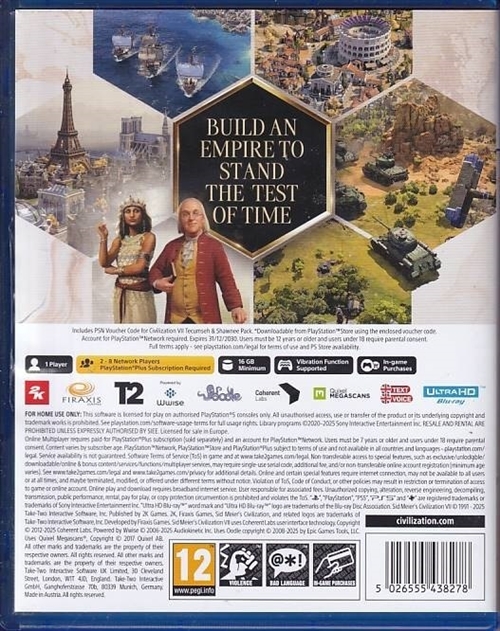 Sid Meiers Civilization VII - PS5 (A Grade) (Genbrug)